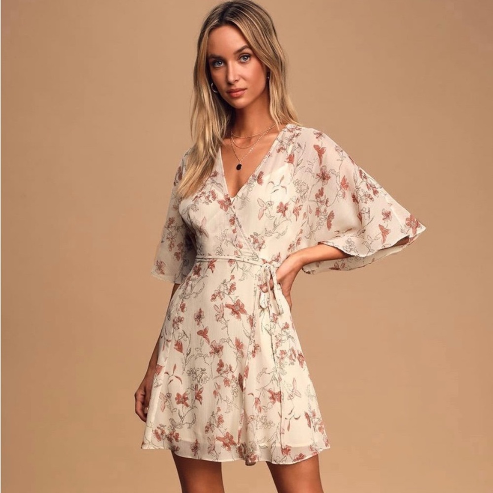 Lulus all along flitter sleeve dress small NWT